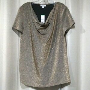 Elegant Shimmery Gold Women's Top XL